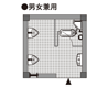 ユニットトイレ 〜ハーフユニットの平面図1