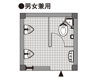 ユニットトイレ 〜ハーフユニットの平面図2